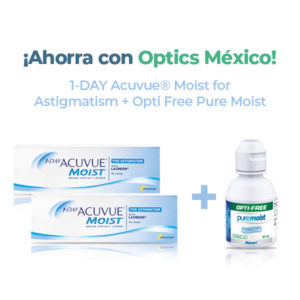 1-DAY Acuvue® Moist for Astigmatism-2 cajas+solucion